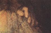 REMBRANDT Harmenszoon van Rijn Datail of The femish Bride (mk33) oil